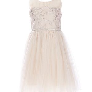 Bonnie Jean Sleeveless Illusion Dress